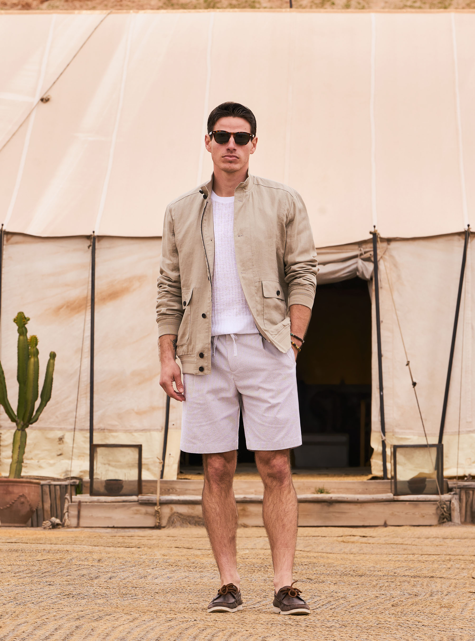 Lookbook 8 - Linen bomber jacket, 